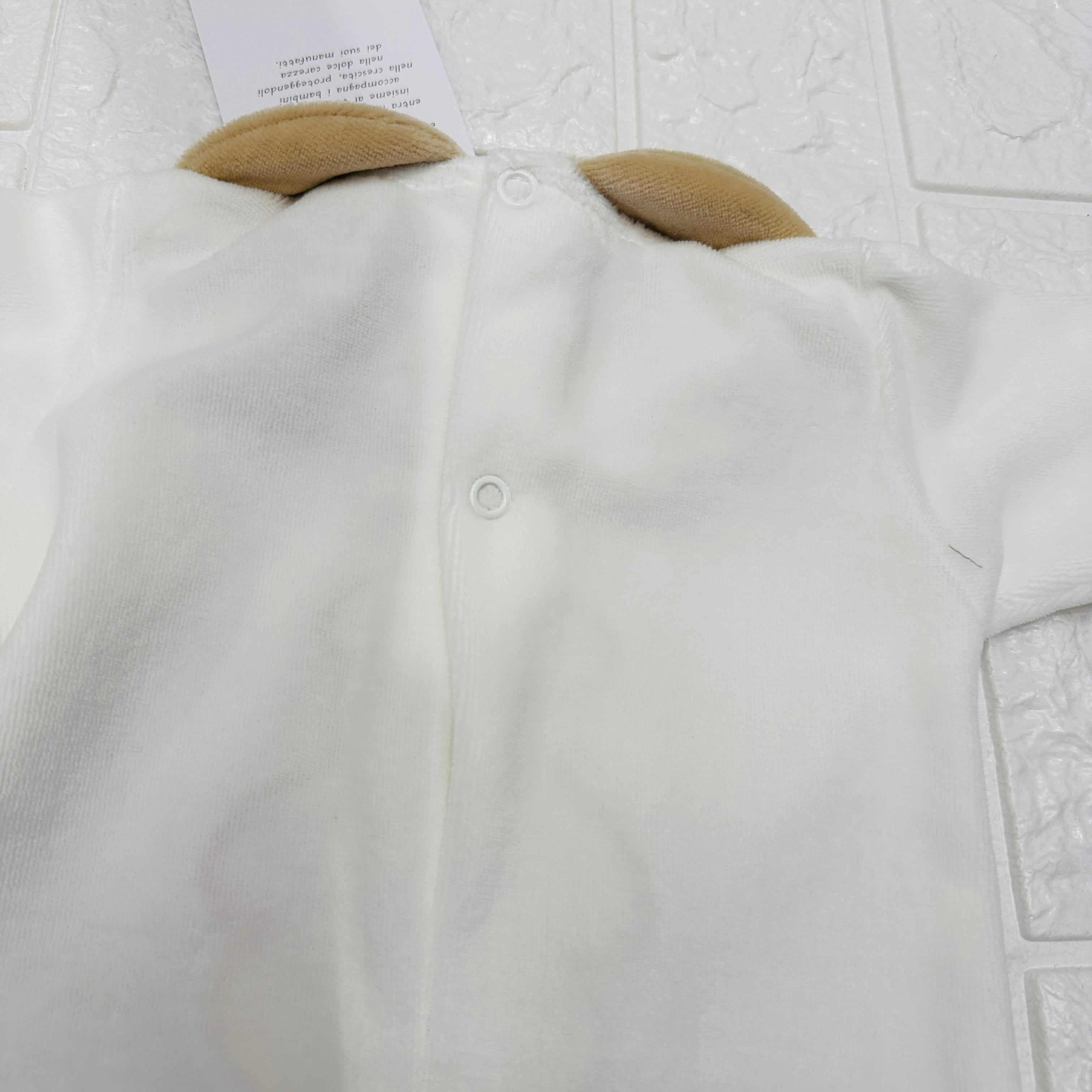 Tutina ciniglia orsetto panna 30407