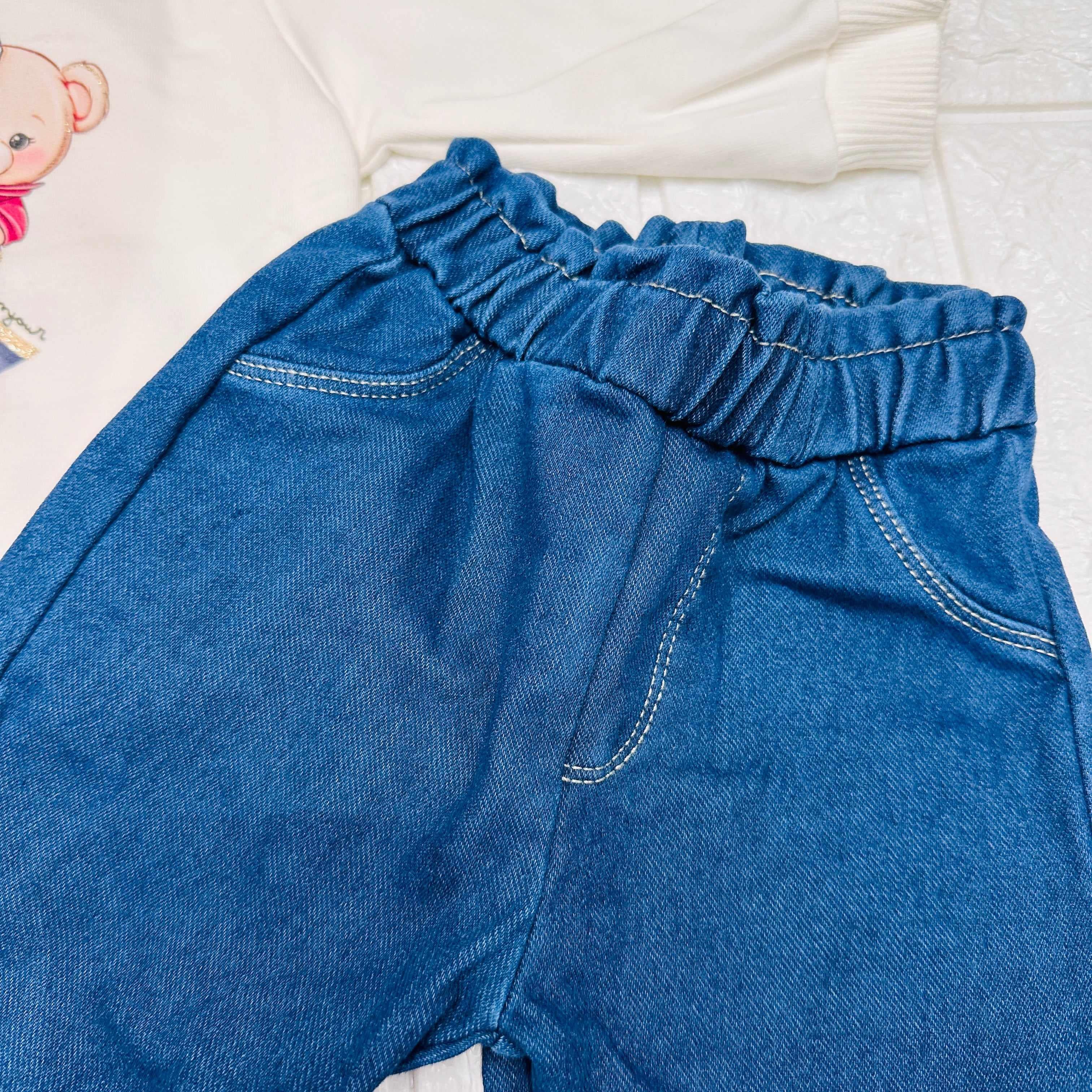 Completo orsetti fiocco bianco