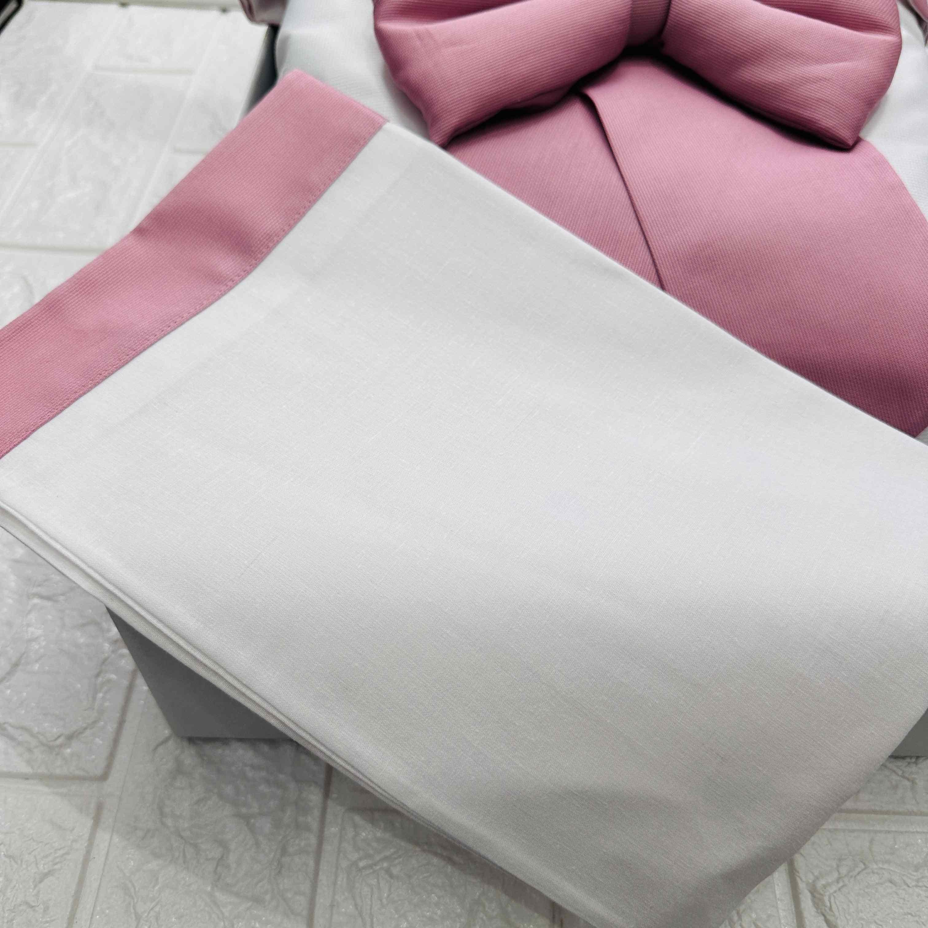 Set Nascita in Ciniglia Fiocco Rosa Antico