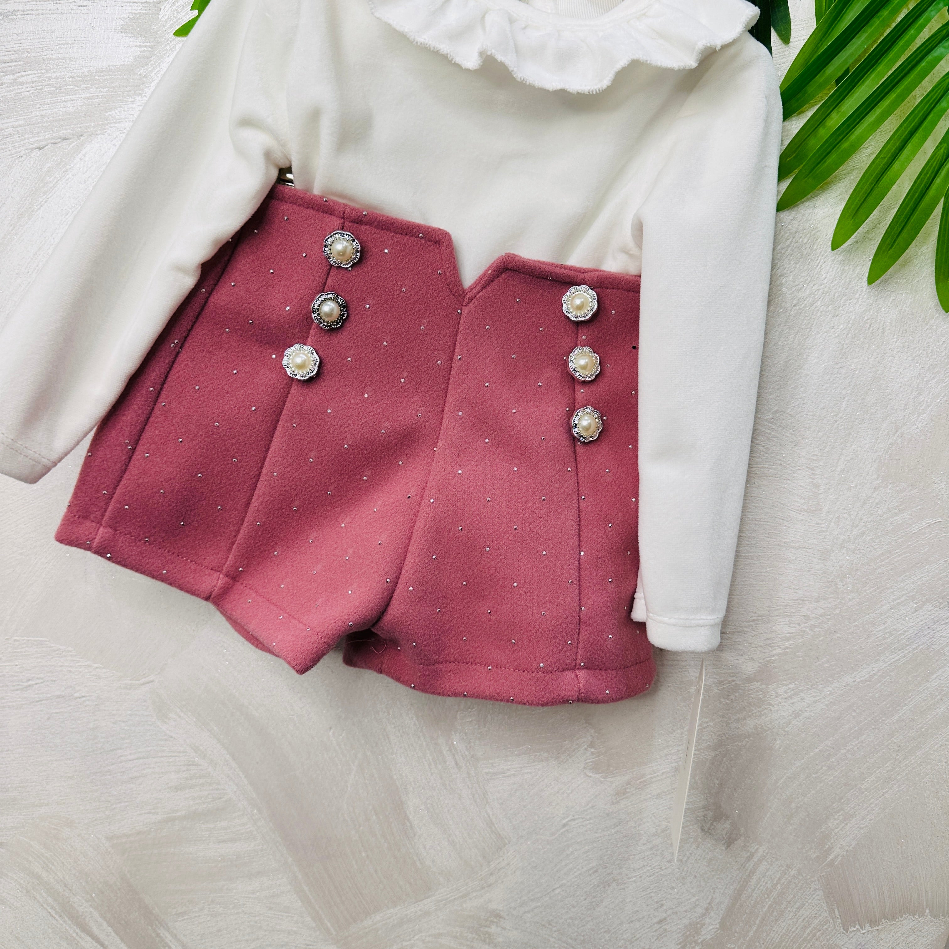 Completo Fiocchetto Rosa Antico