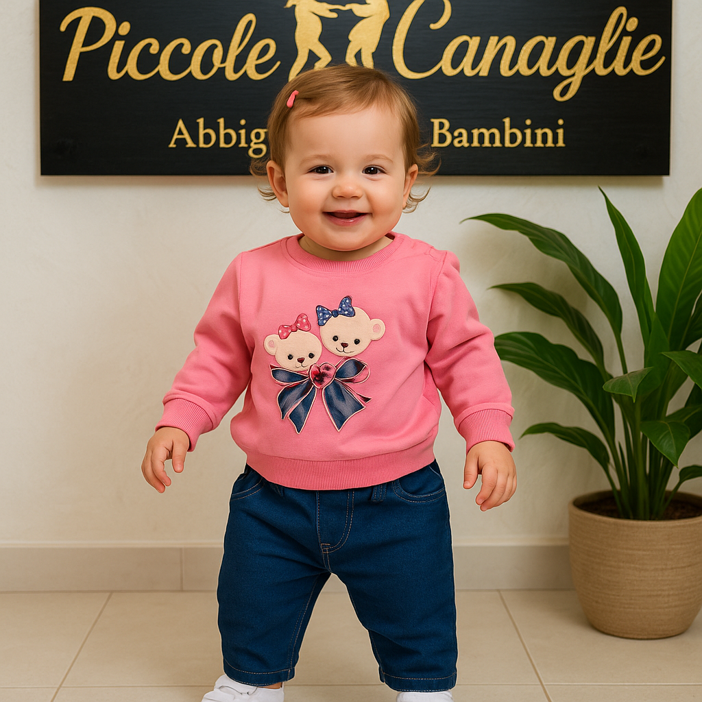 Completo orsetti fiocco fuxian