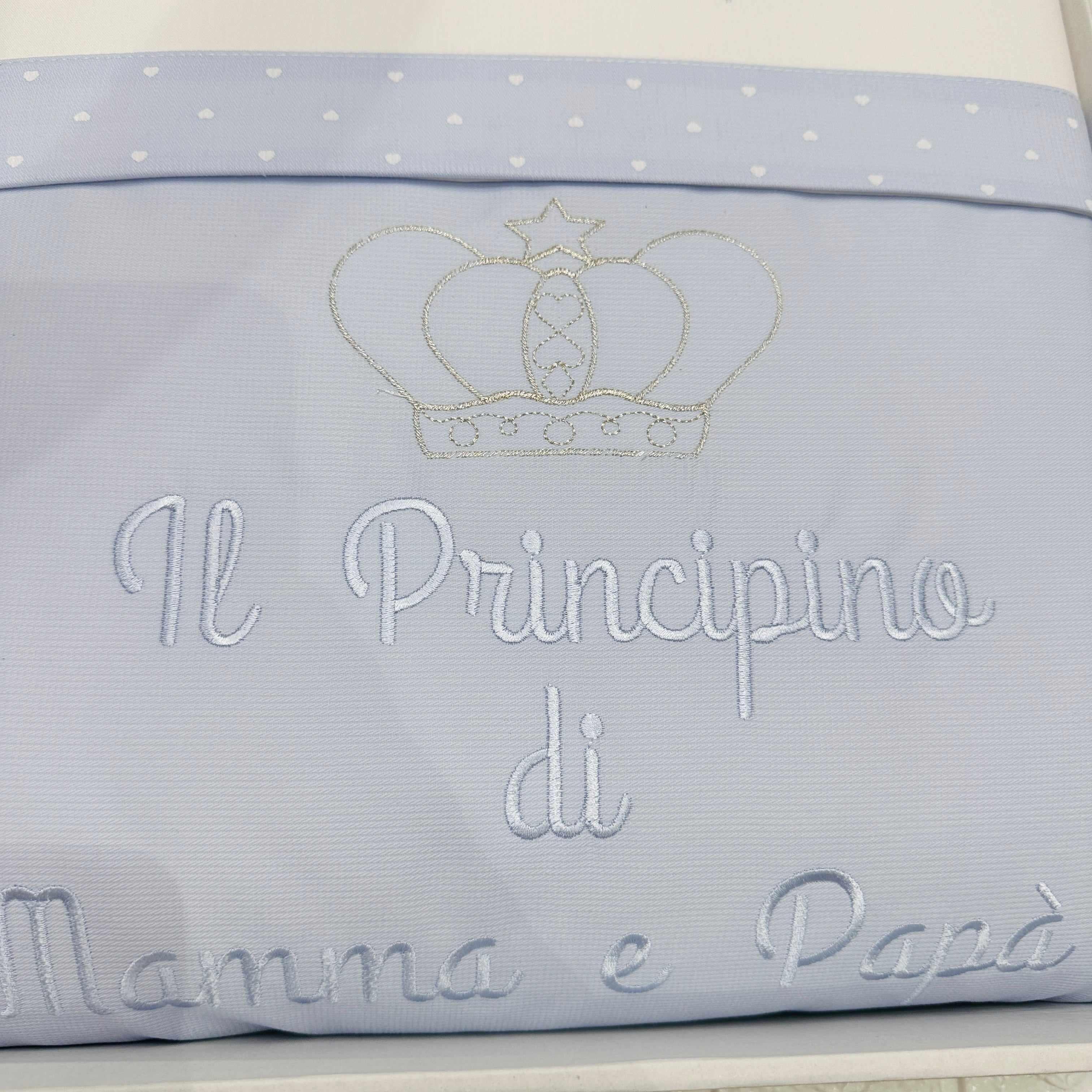 Set Completo carrozzina Principino Celeste