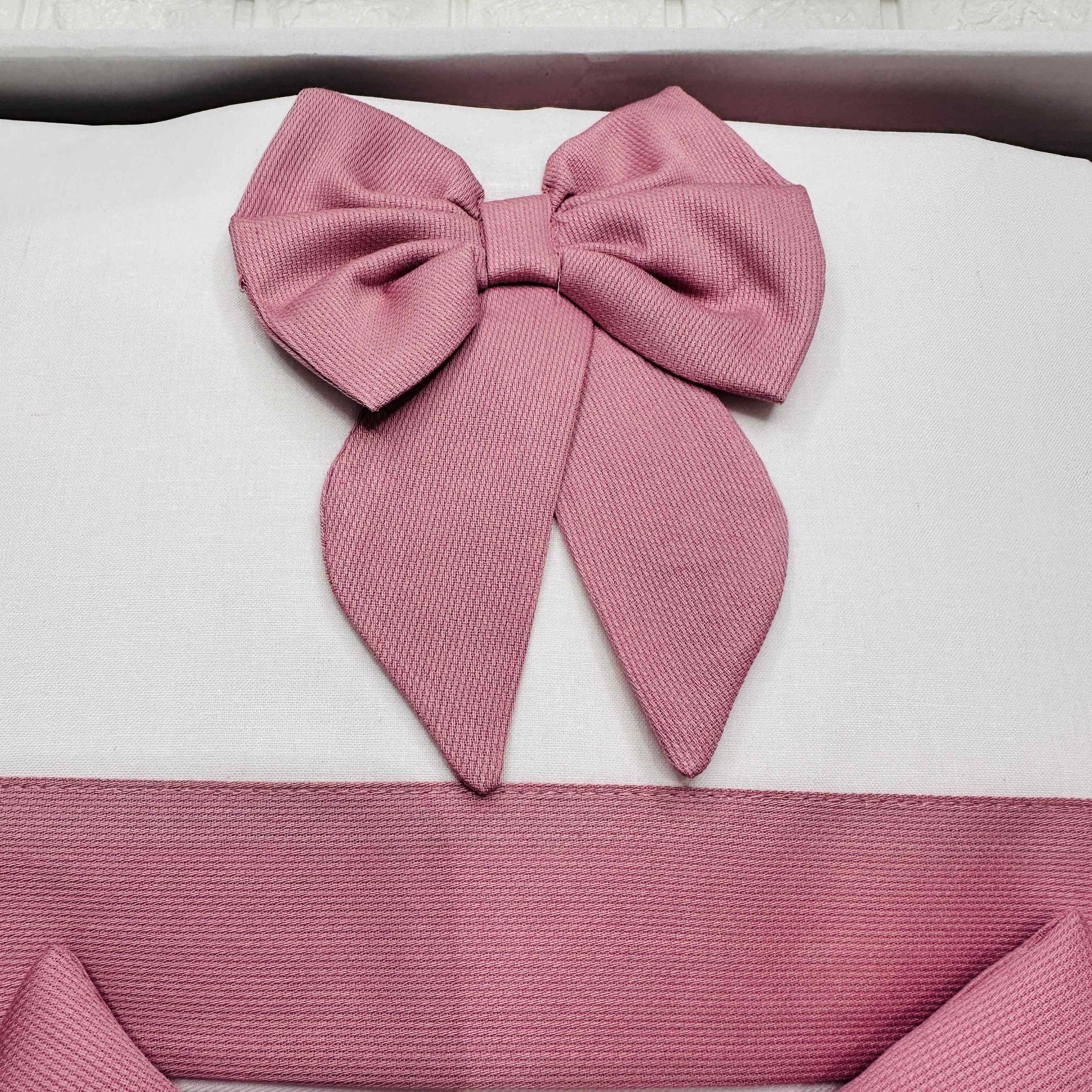 Set Nascita in Ciniglia Fiocco Rosa Antico