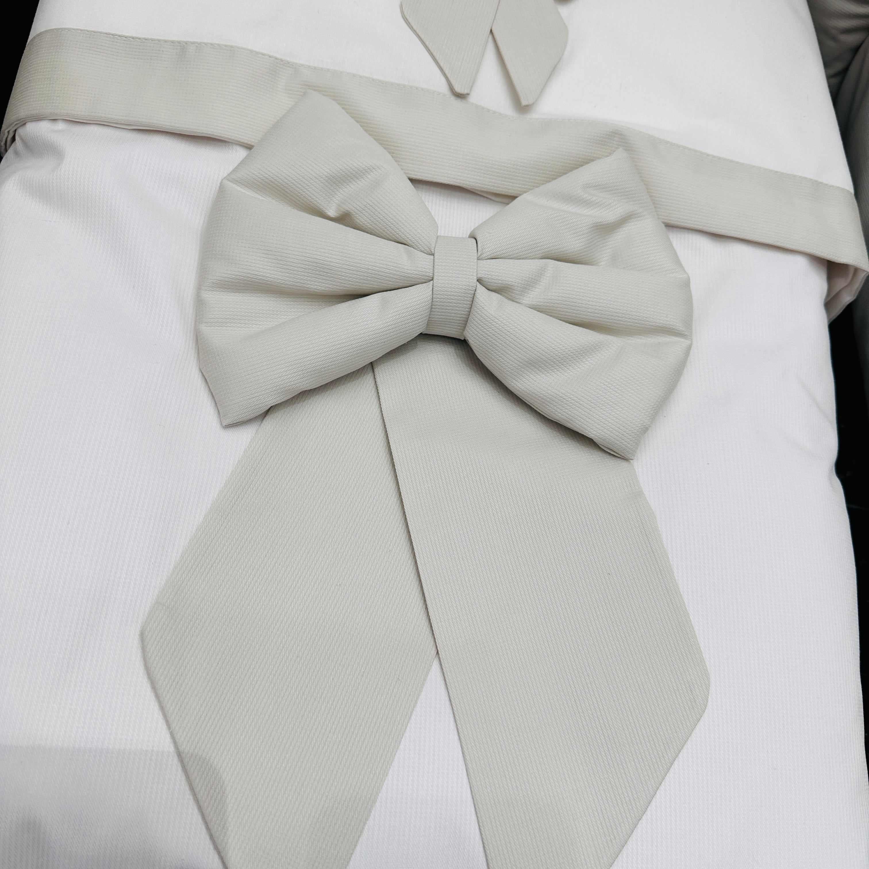 Set Completo culla  fiocco Tortora