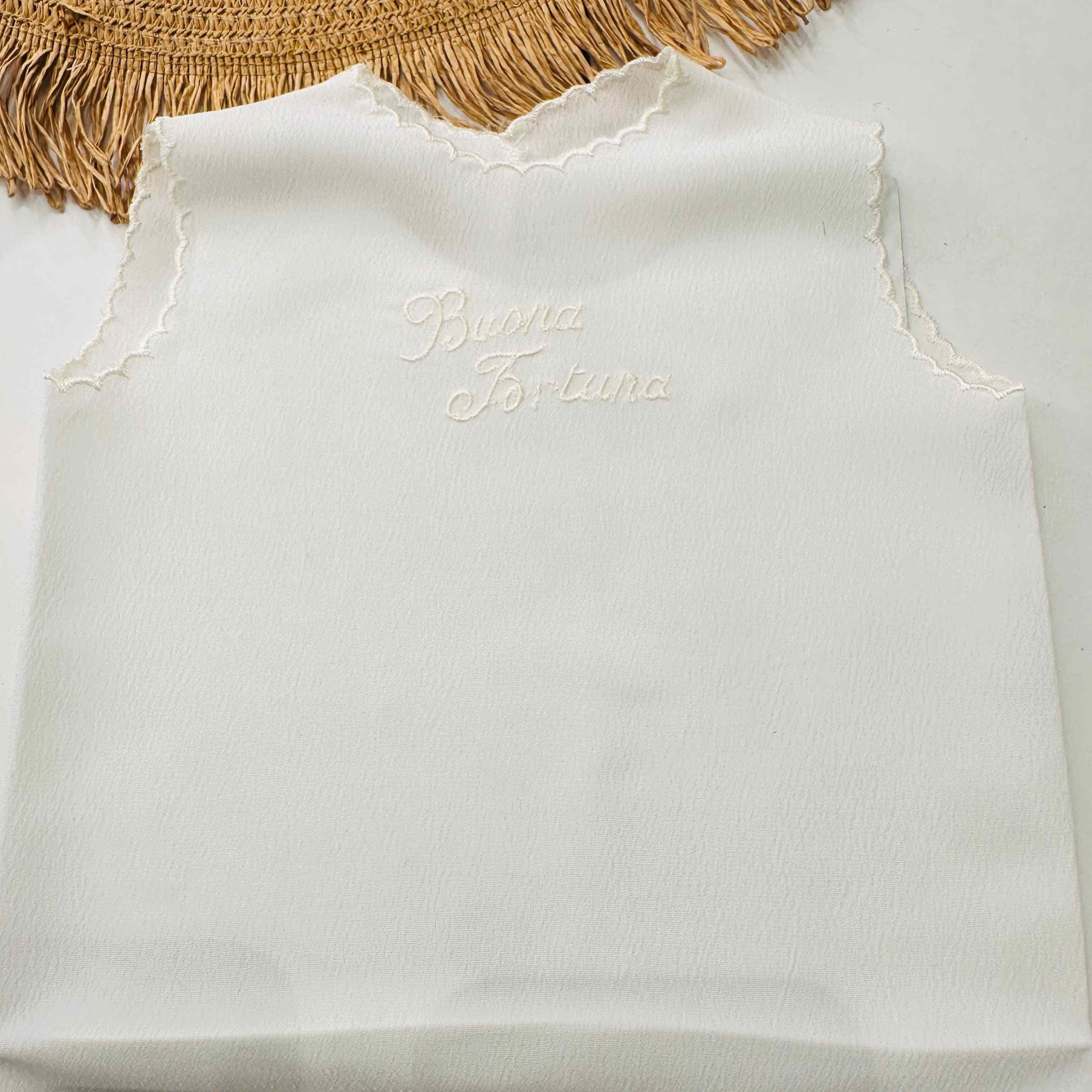 Set camicina e bavetta della fortuna panna