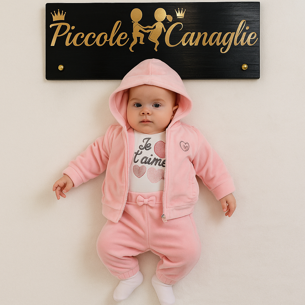 Tuta cuoricino Cipria