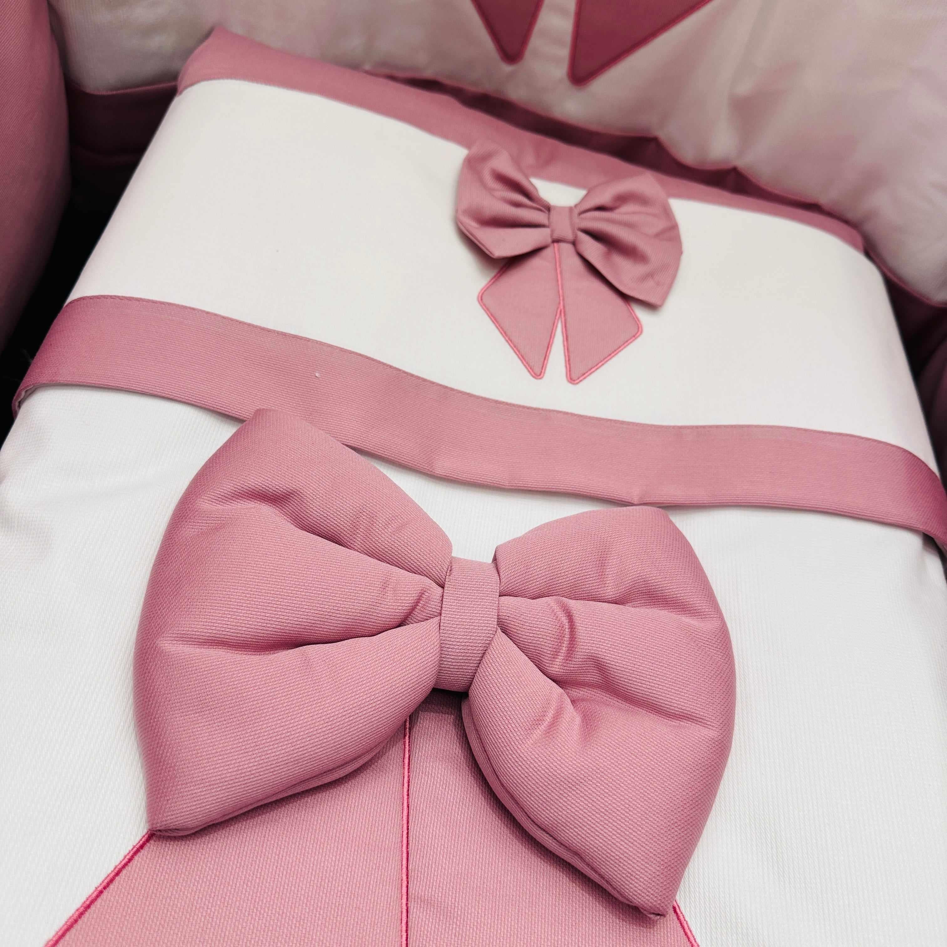 Set completo Culla Fiocco Rosa Antico