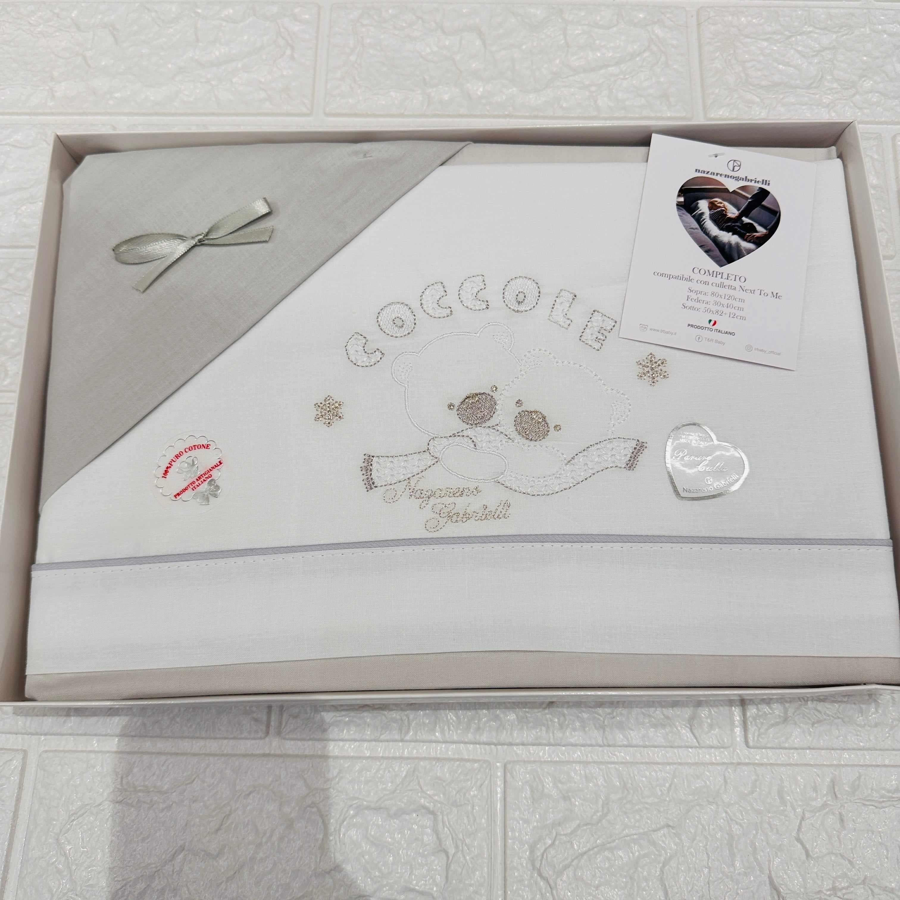 Lenzuola Next to me coccole grigio