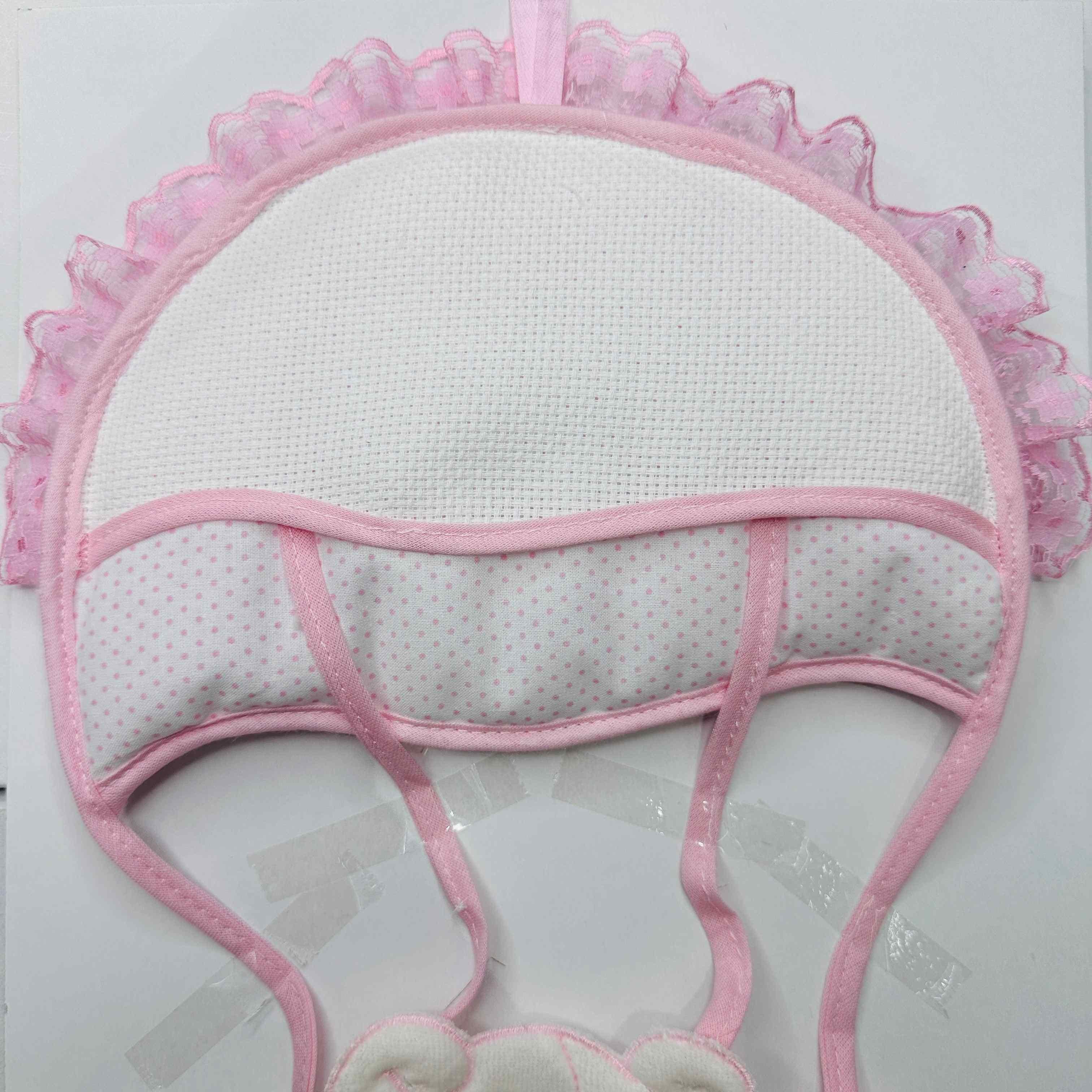 Fiocco nascita Orso mongolfiera rosa dim.25x30