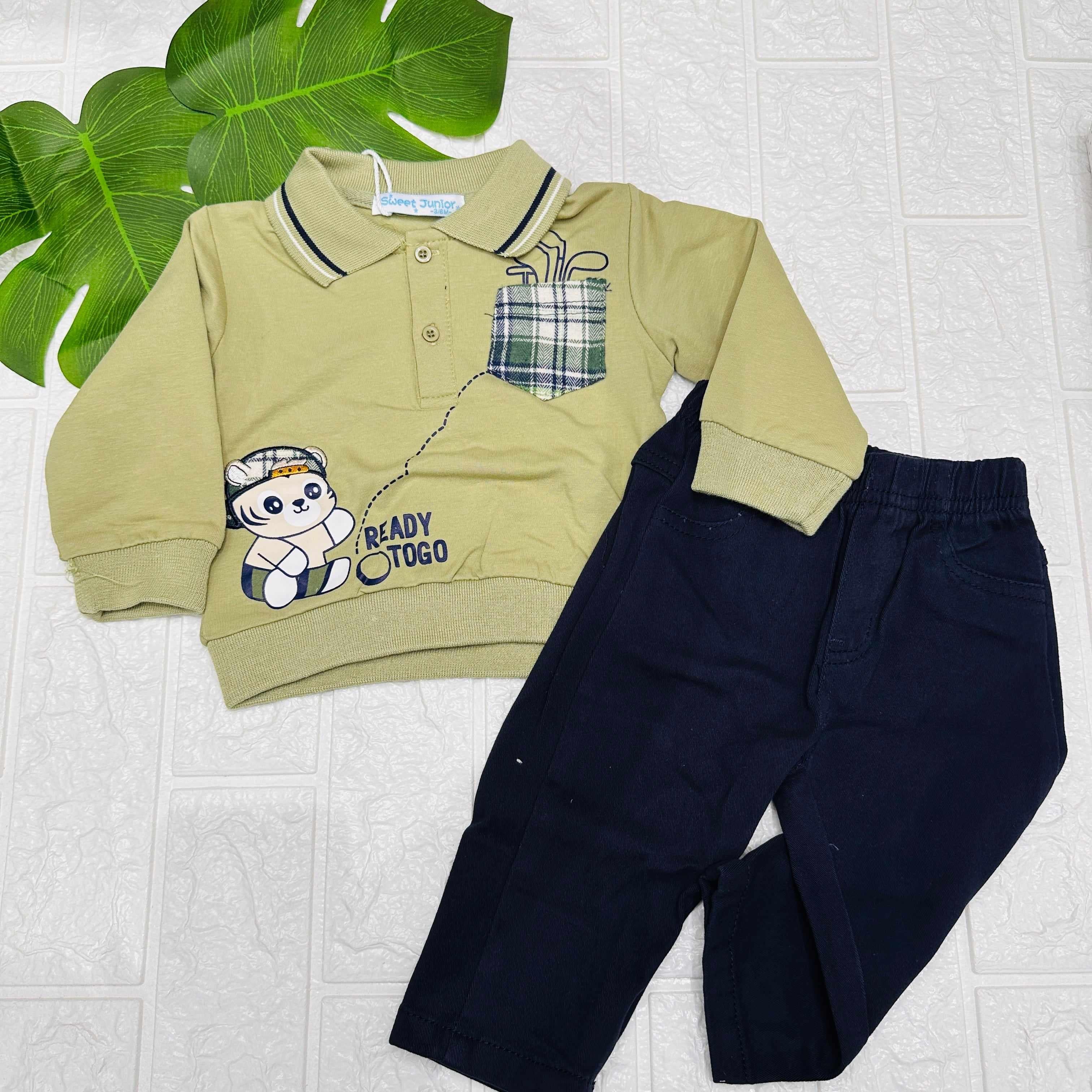 Completo Polo Bimbo verde