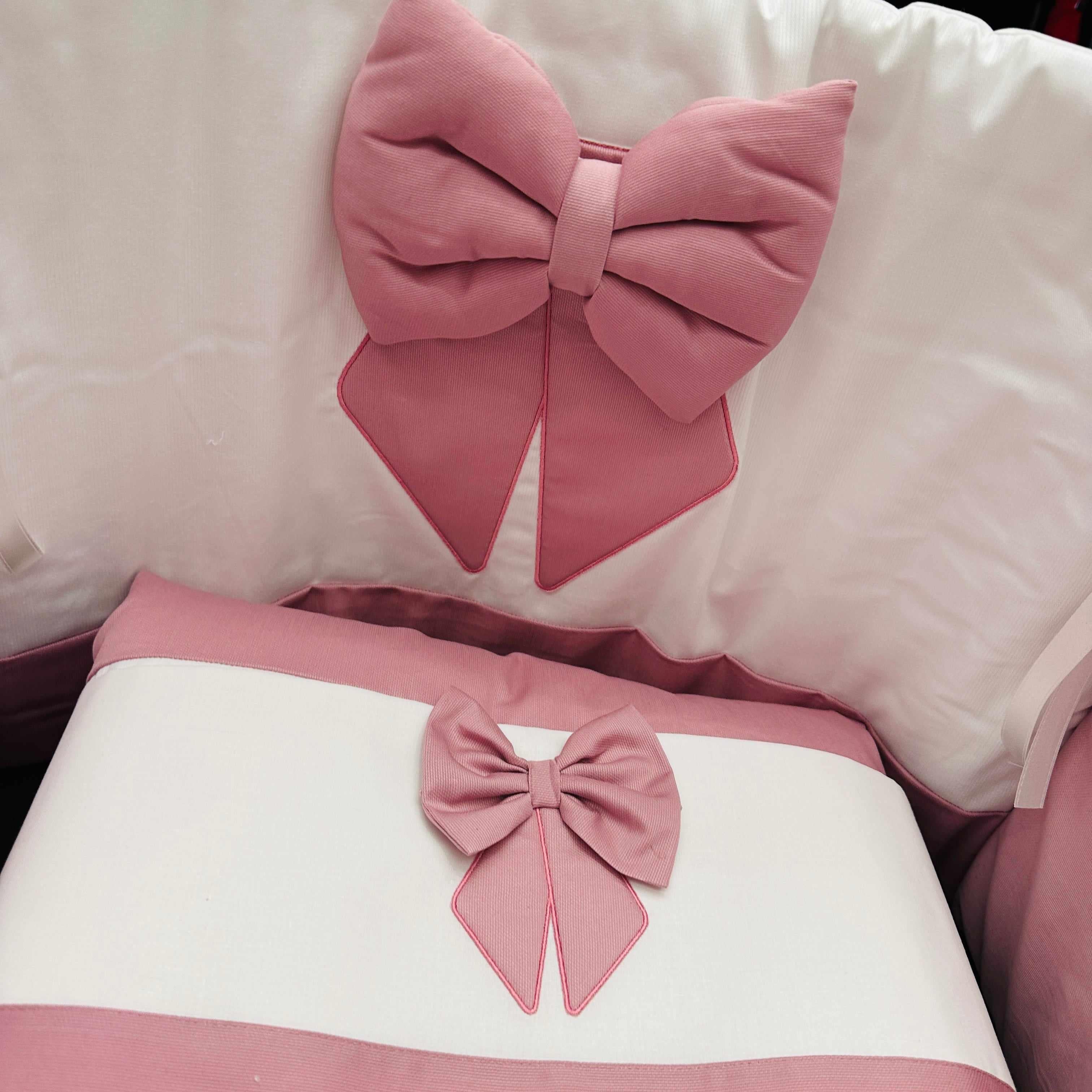 Set completo Culla Fiocco Rosa Antico