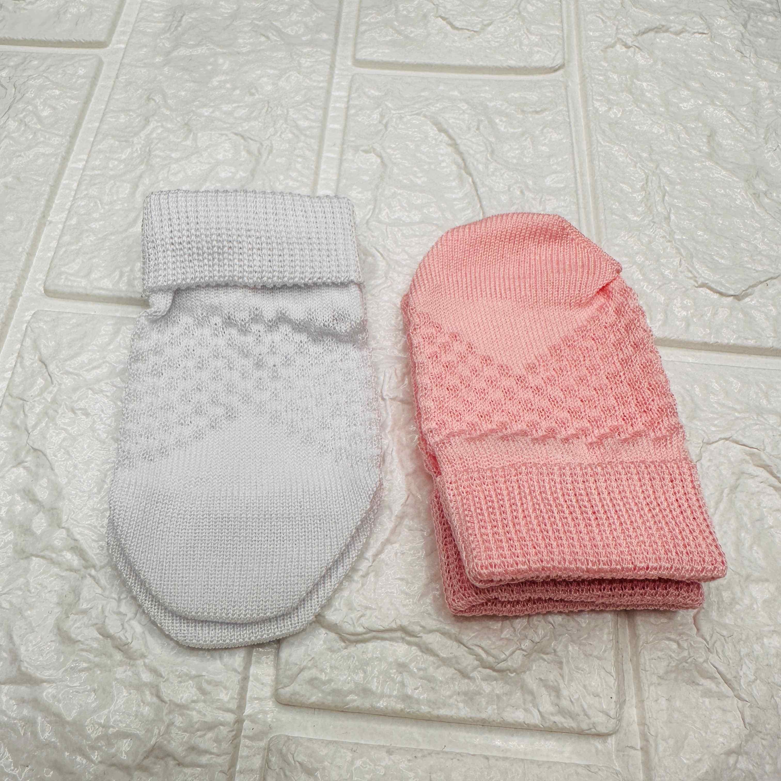 Guantini antigraffio bianco/rosa