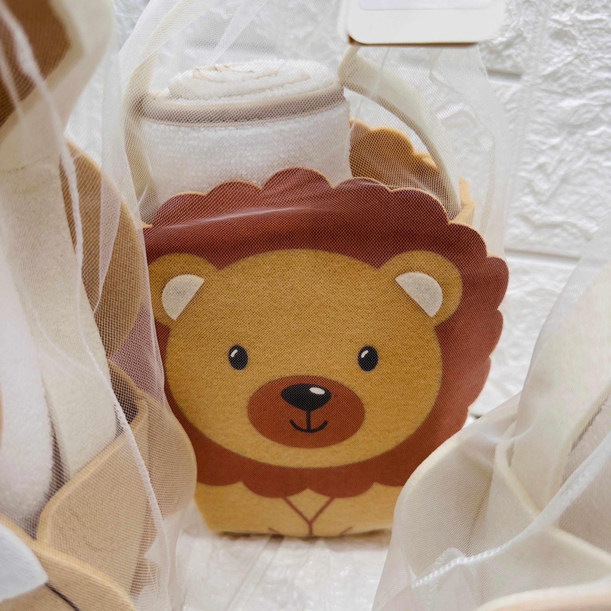 Accappatoio Triangolo dim 65x70 con Borsetta Neutri - Piccole Canaglie - PC21941