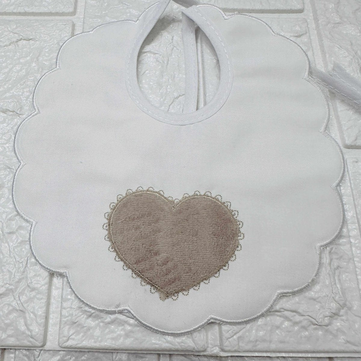 Bavette cuore tortora BV003139 - Piccole Canaglie - PC21323