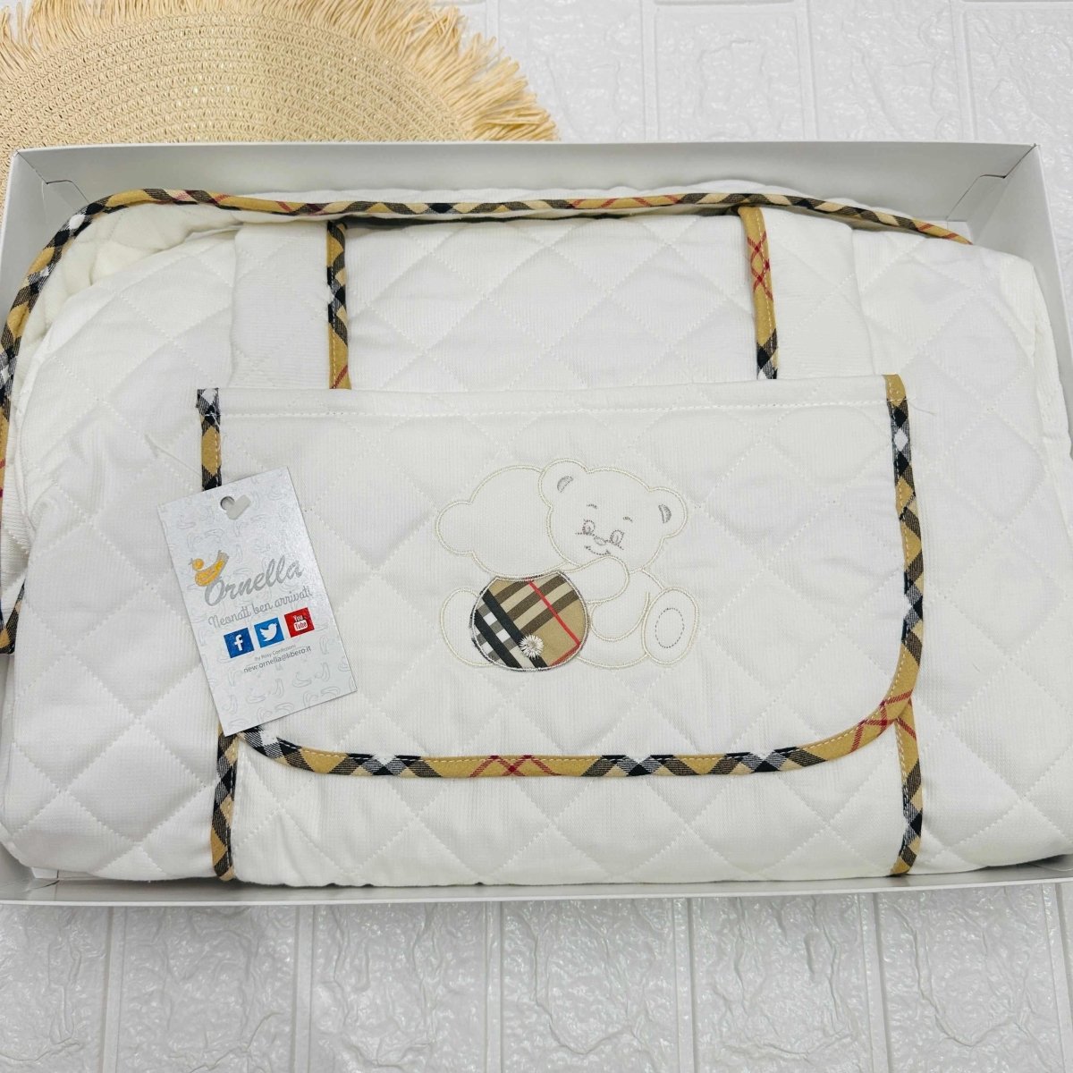 Borsa Nascita orsetti Barbery dim 45x30x18 - Piccole Canaglie - PC21936