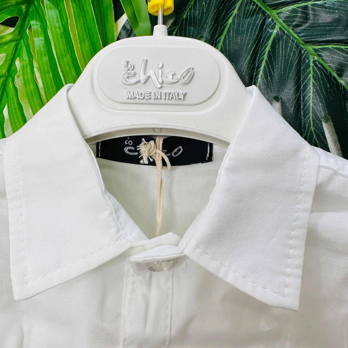 Camicia bianca cotone mesi - Piccole Canaglie - PC21777