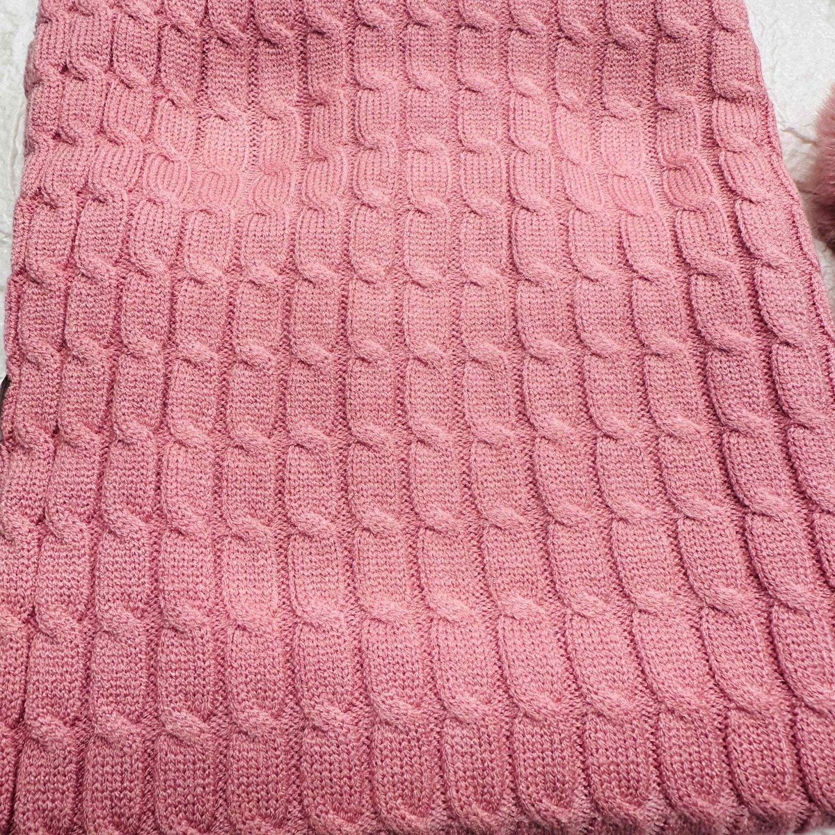 Cappello + scialle rosa antico - Piccole Canaglie - PC20112