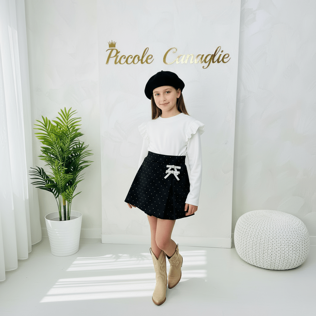 Completo Baschetto nero - Piccole Canaglie - PC23021