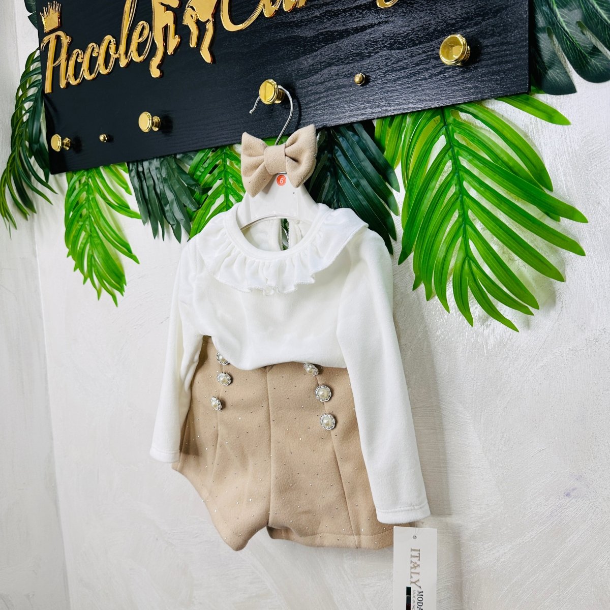 Completo Fiocchetto Beige - Piccole Canaglie - PC22998