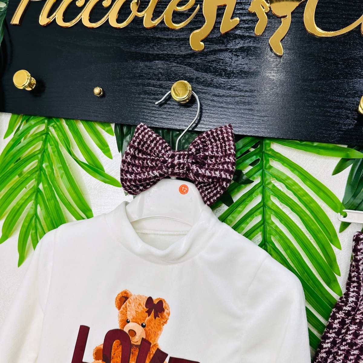 Completo Orsetta Quadro bordo - Piccole Canaglie - PC23063