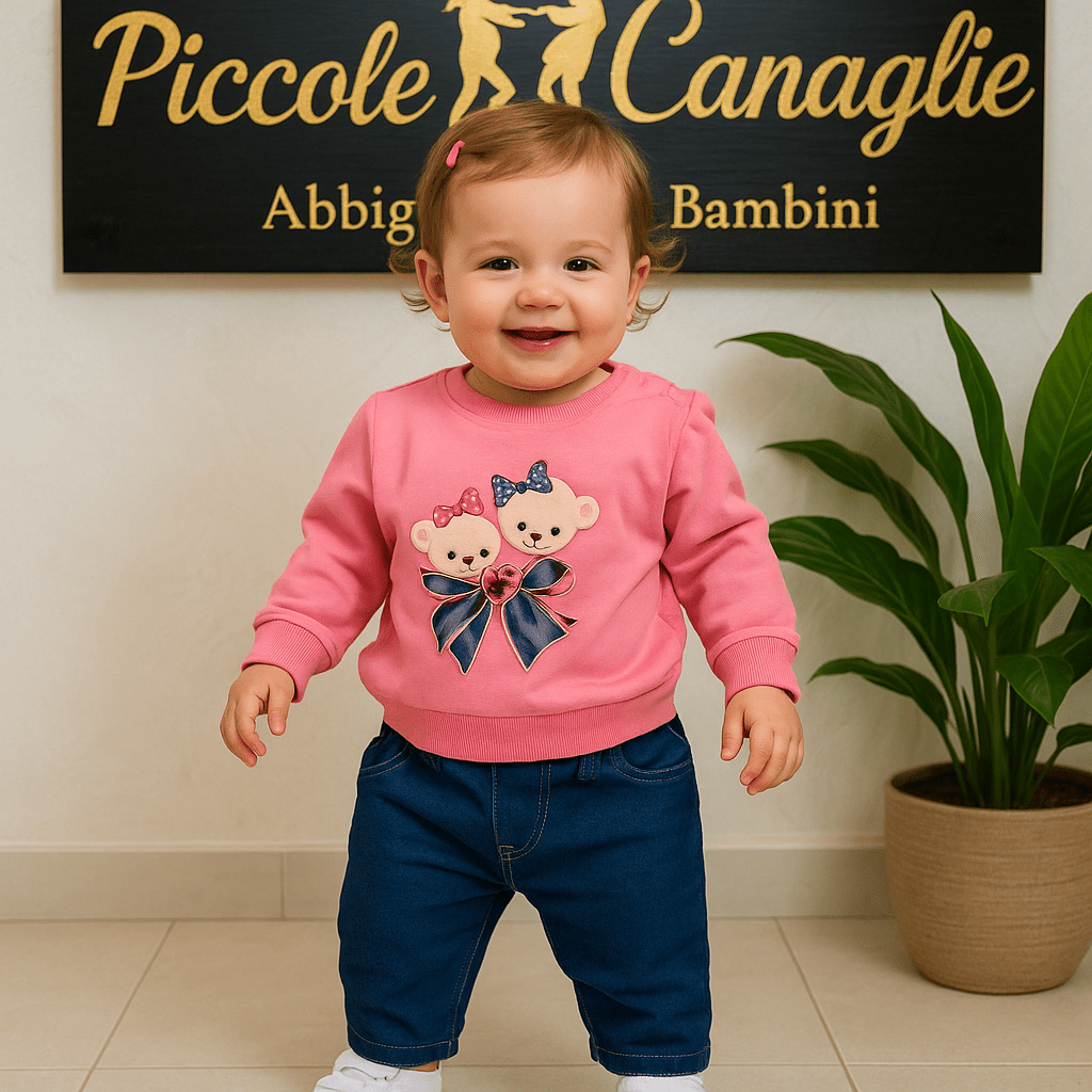 Completo orsetti fiocco fuxian - Piccole Canaglie - PC22010