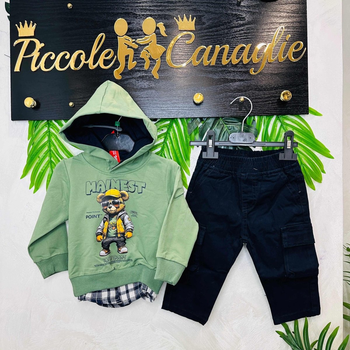 Completo Orso Verde - Piccole Canaglie - PC21407