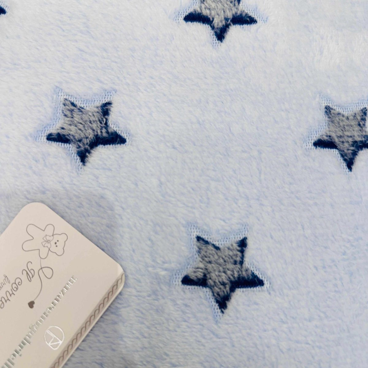 Coperta culla Pile Stelle celeste dim100x104 - Piccole Canaglie - PC21928