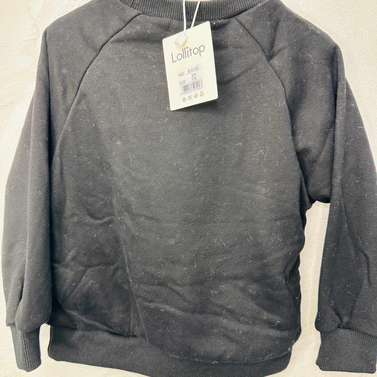 Felpa bimba paiette nera - Piccole Canaglie - PC20379