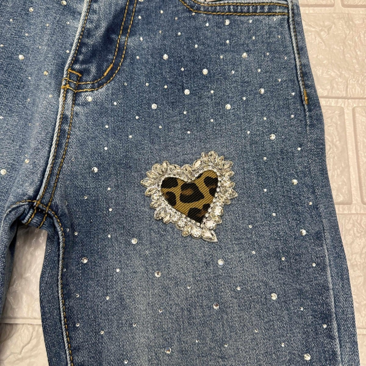 Jeans Bimba Cuore Animalier - Piccole Canaglie - PC20487