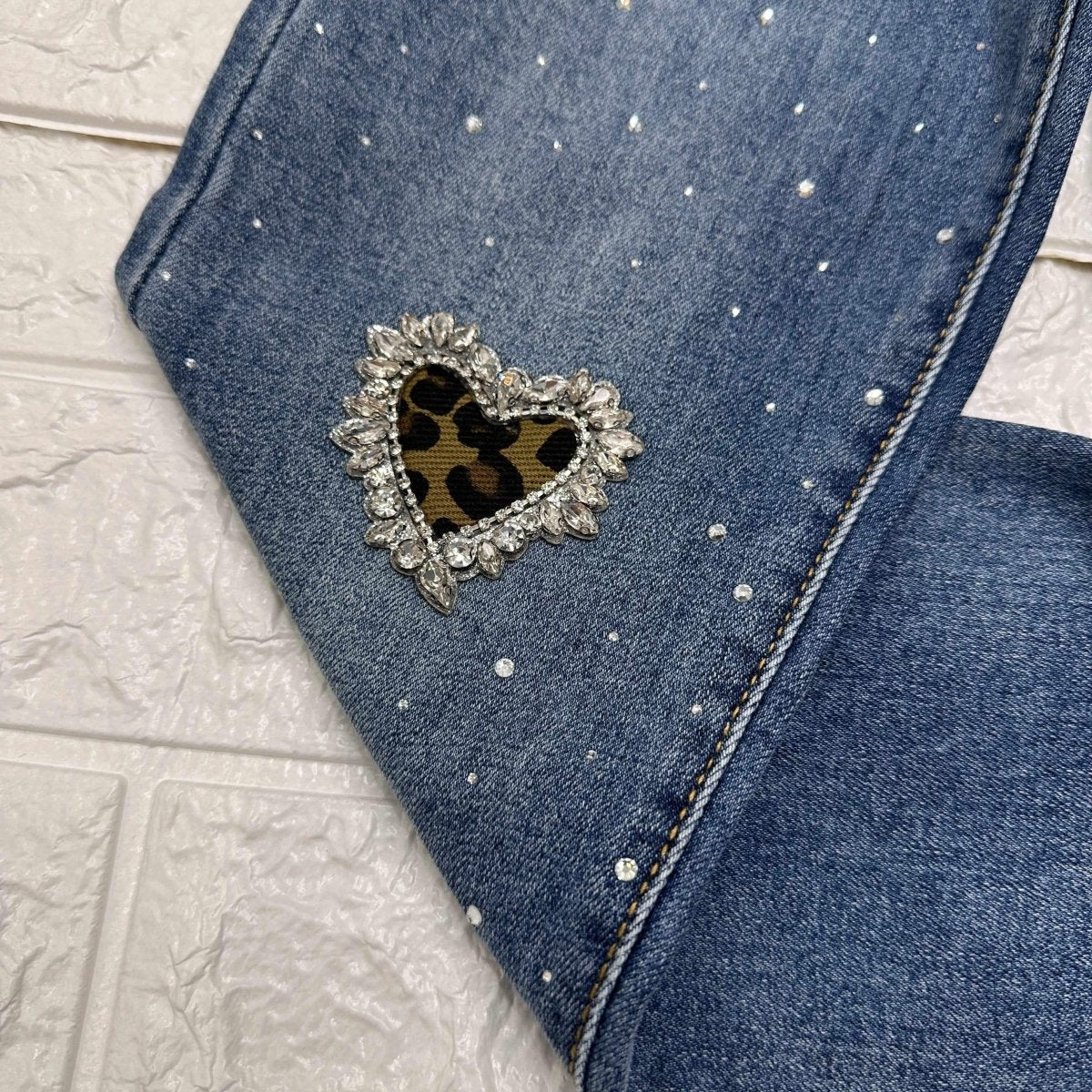 Jeans Bimba Cuore Animalier - Piccole Canaglie - PC20487