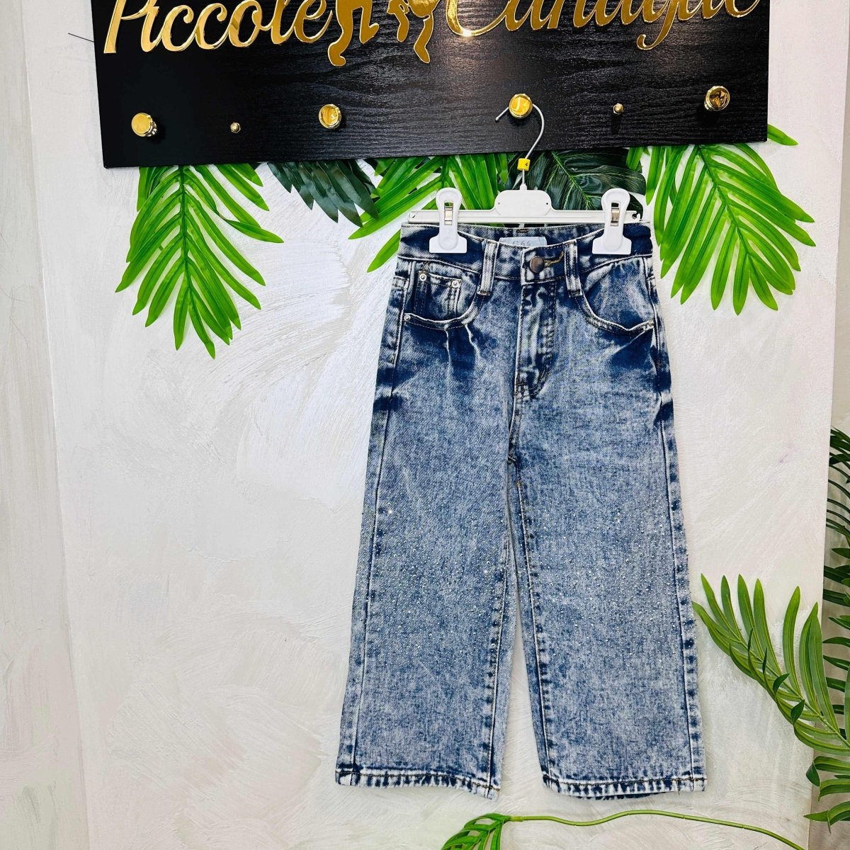 Jeans Sfumato Chiaro brillantini - Piccole Canaglie - PC21707