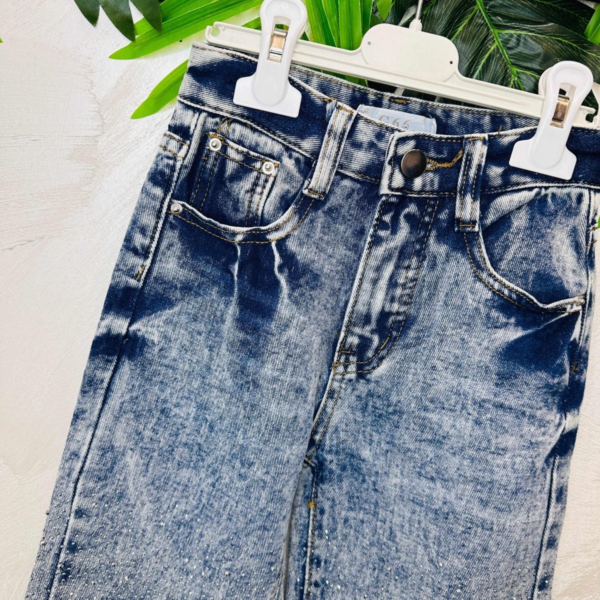 Jeans Sfumato Chiaro brillantini - Piccole Canaglie - PC21707