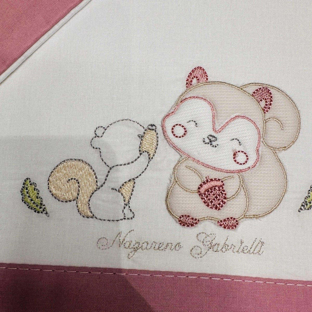 Lenzuola Next to me scoiattolo rosa antico - Piccole Canaglie - PC21319