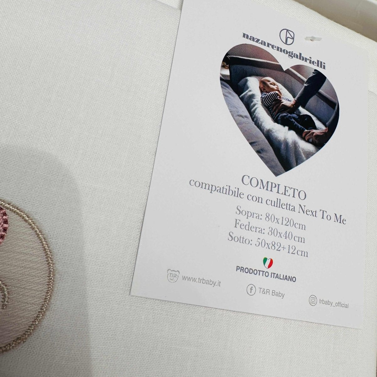 Lenzuola Next to me scoiattolo rosa antico - Piccole Canaglie - PC21319