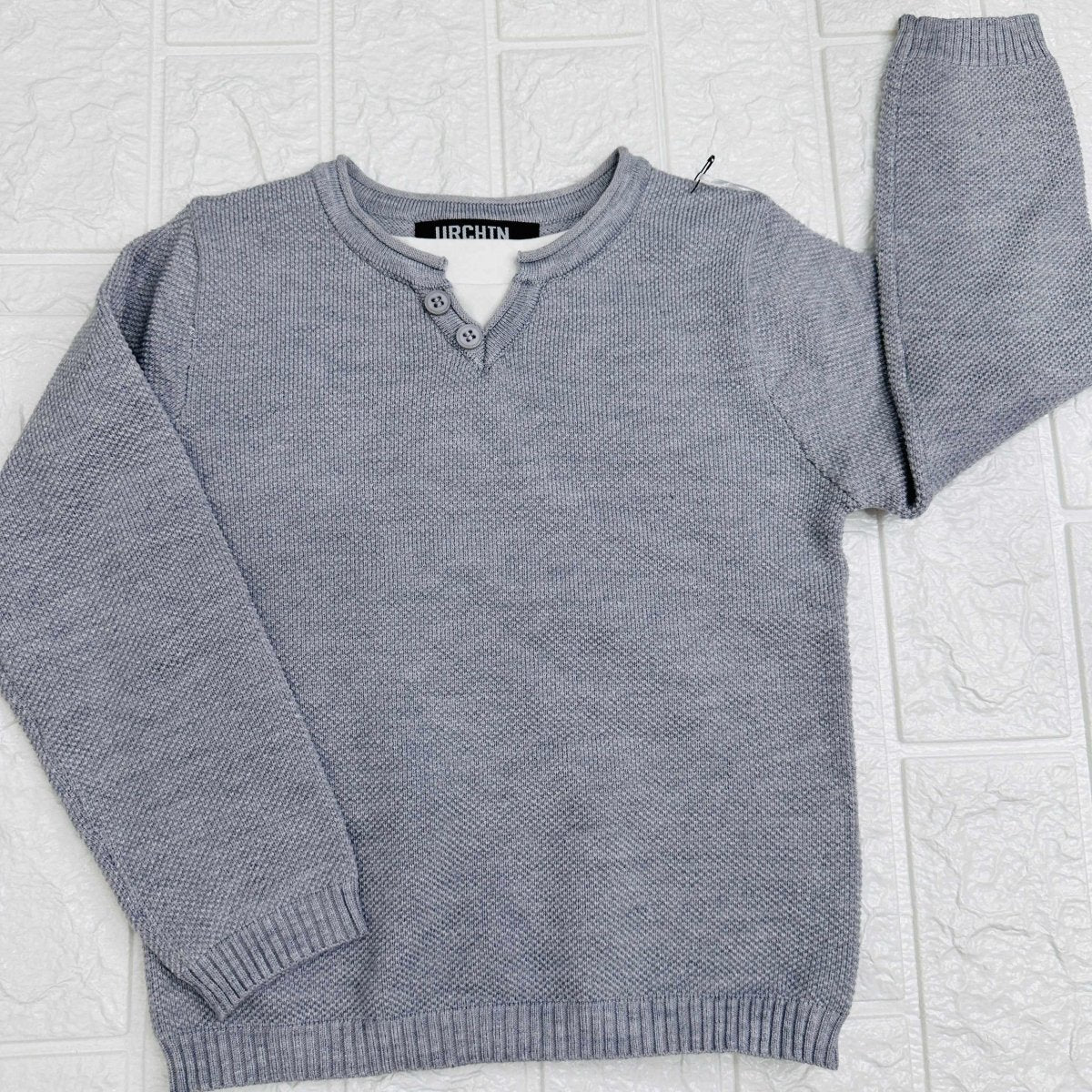 Maglioncino a nido d’Ape grigio - Piccole Canaglie - PC21026