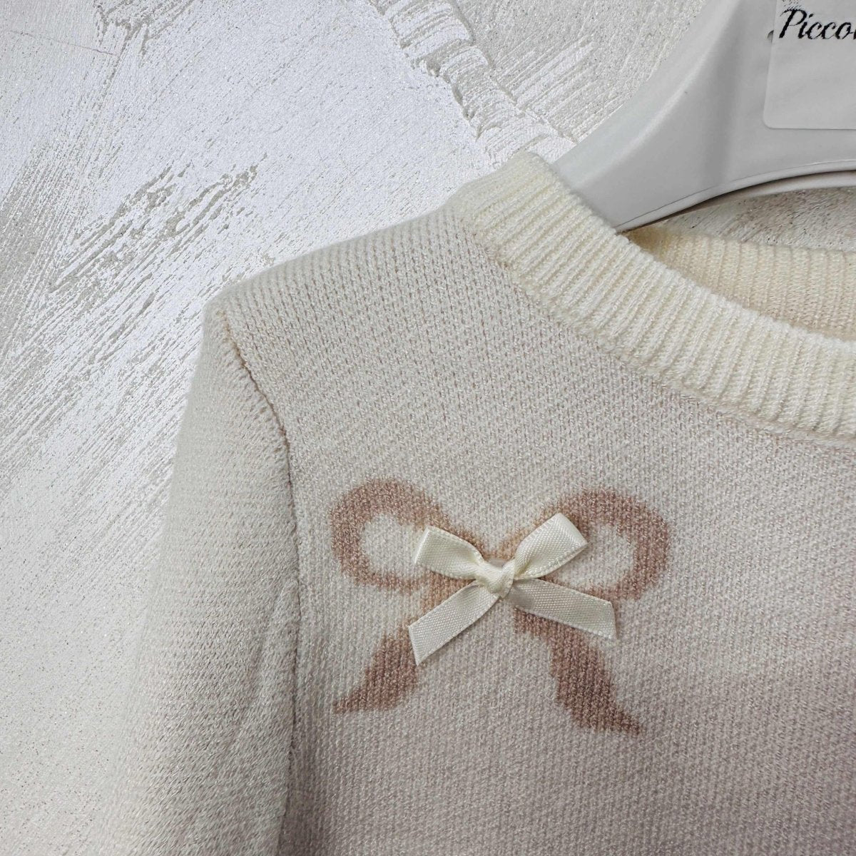 Maglioncino bimba Fiocchettini Begie - Piccole Canaglie - PC20946