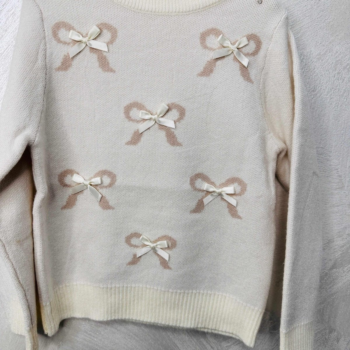 Maglioncino bimba Fiocchettini Begie - Piccole Canaglie - PC20946