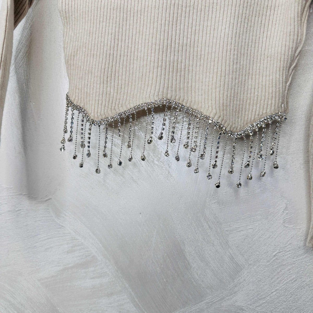 Maglioncino Bimba pendenti Begie - Piccole Canaglie - PC20593