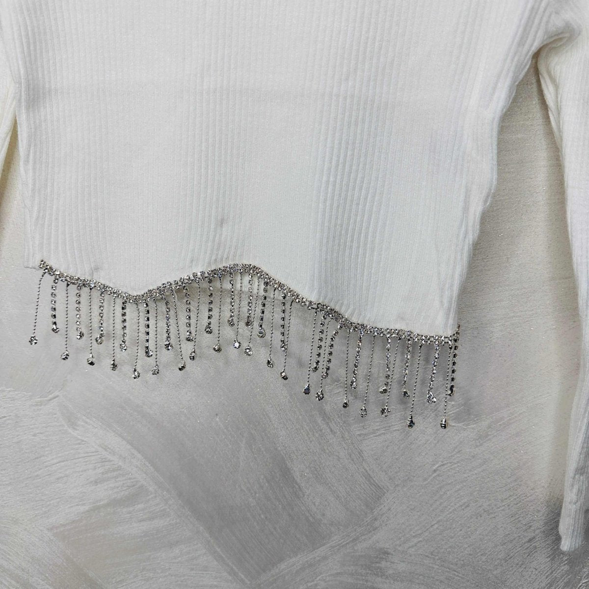 Maglioncino Bimba pendenti bianco - Piccole Canaglie - PC20599