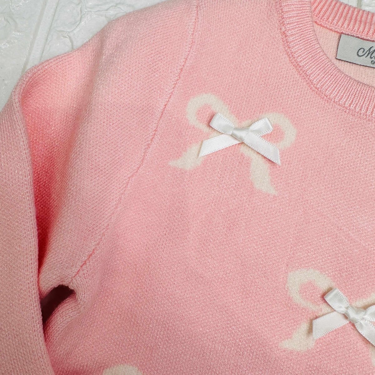 Maglioncino fiocchetti rosa - Piccole Canaglie - PC20961