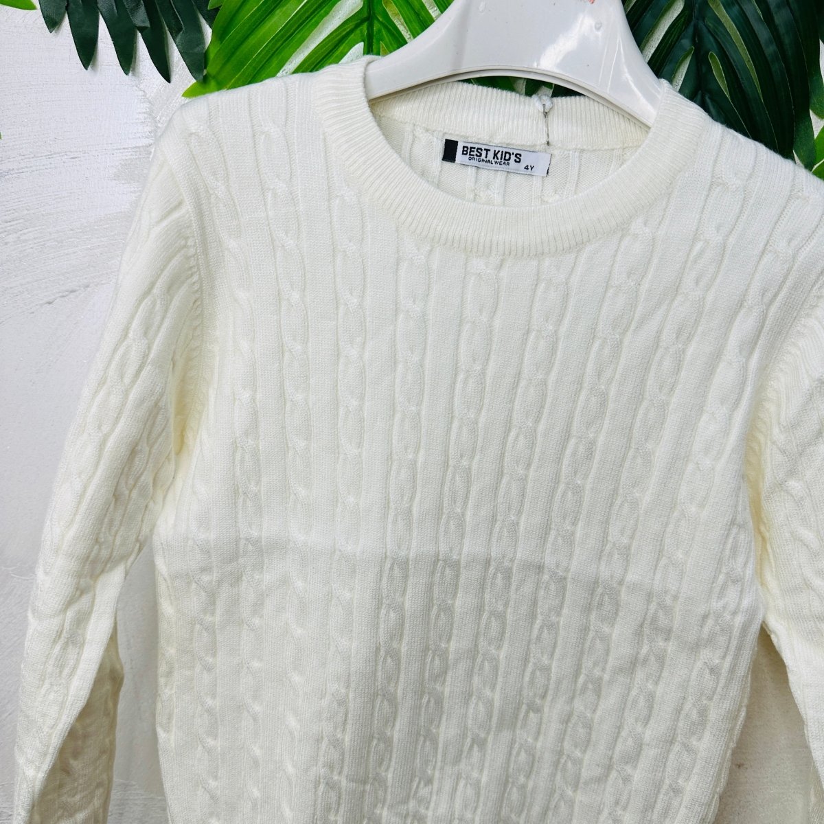 Maglioncino Trecce Bianco anni - Piccole Canaglie - PC22661