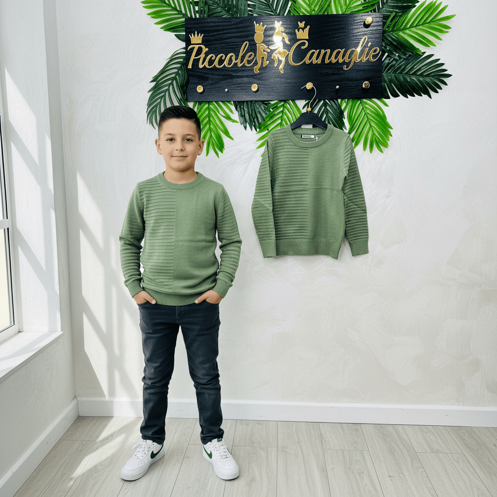 Maglioncino Verde trama - Piccole Canaglie - PC22903