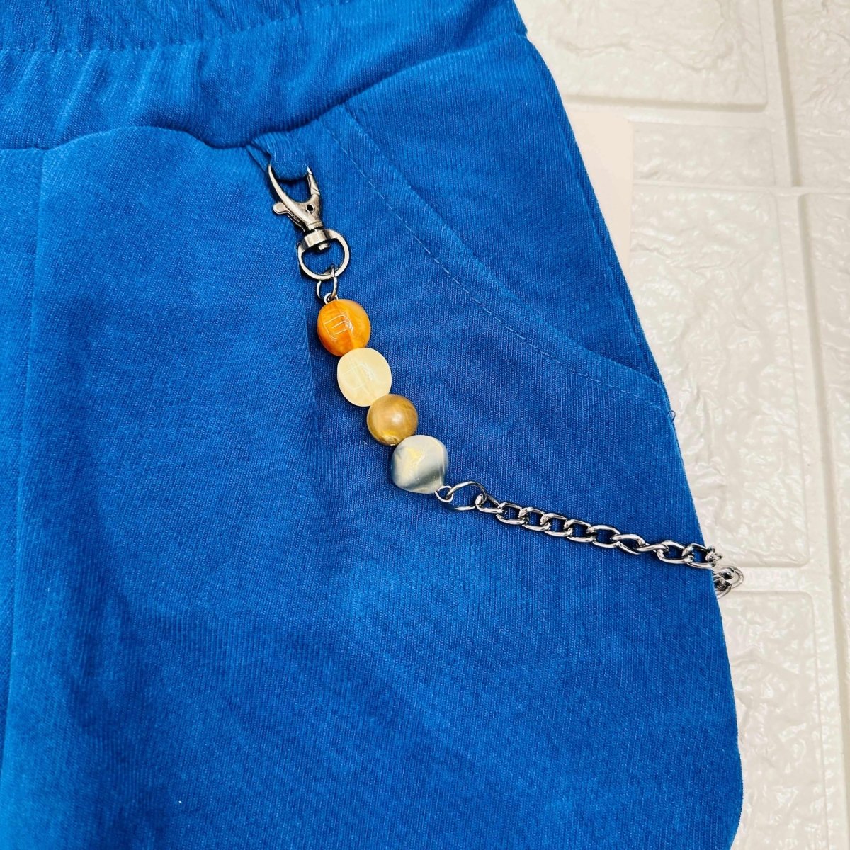 Pantalone camoscio Blu - Piccole Canaglie - PC21071