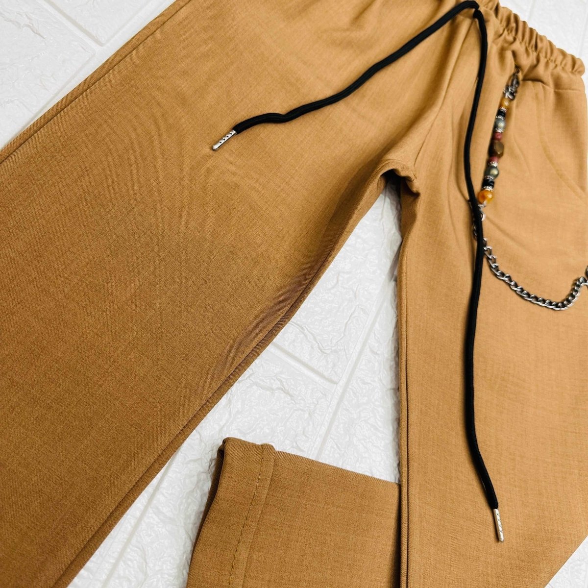 Pantalone modello Capri marrone - Piccole Canaglie - PC21228