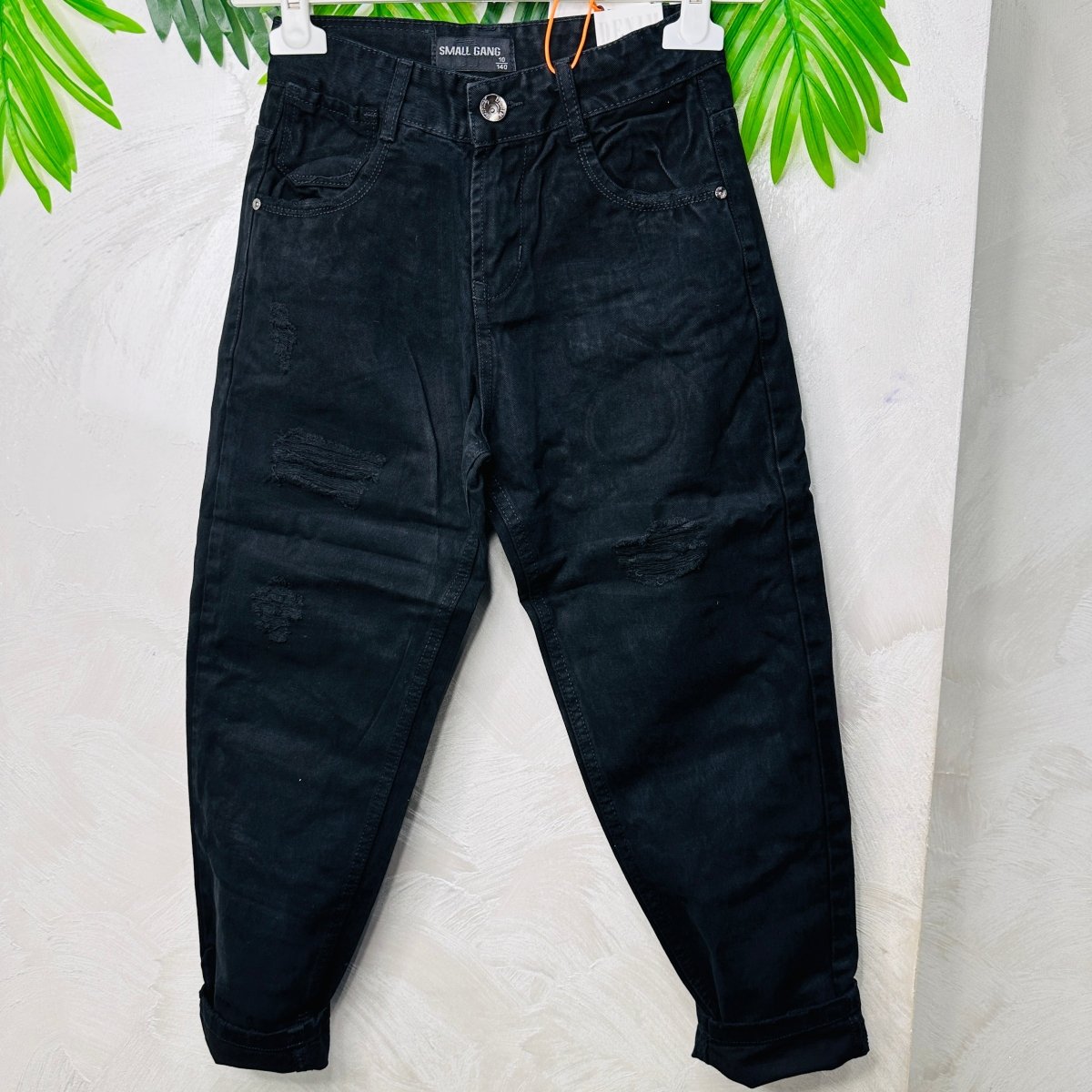 Pantalone Strappo nero - Piccole Canaglie - PC22596