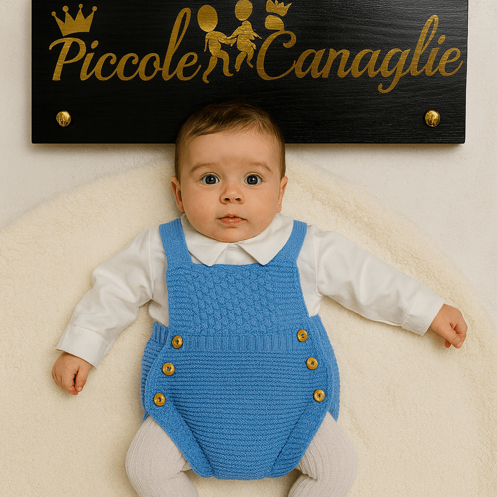 Salopetta Neonati Celeste - Piccole Canaglie - PC21849