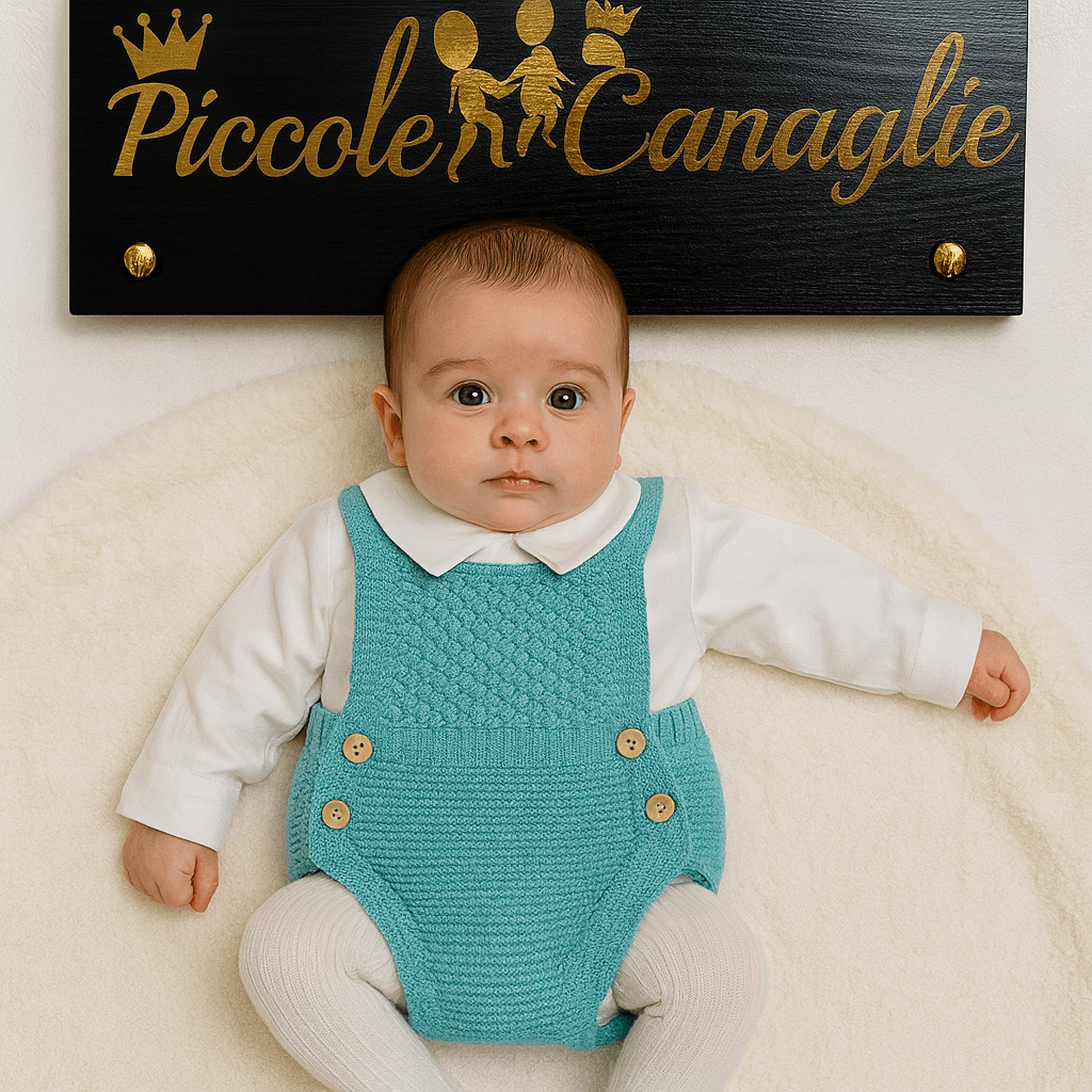 Salopetta Neonati Verde - Piccole Canaglie - PC21852