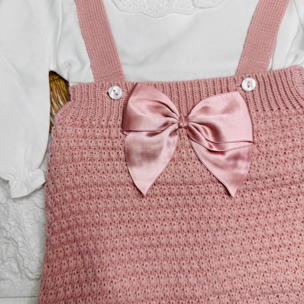 Salopette neonata Rosa antico - Piccole Canaglie - PC21855