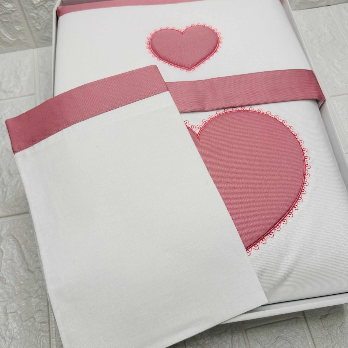 Set completo carrozzina cuore rosa antico - Piccole Canaglie - PC21312