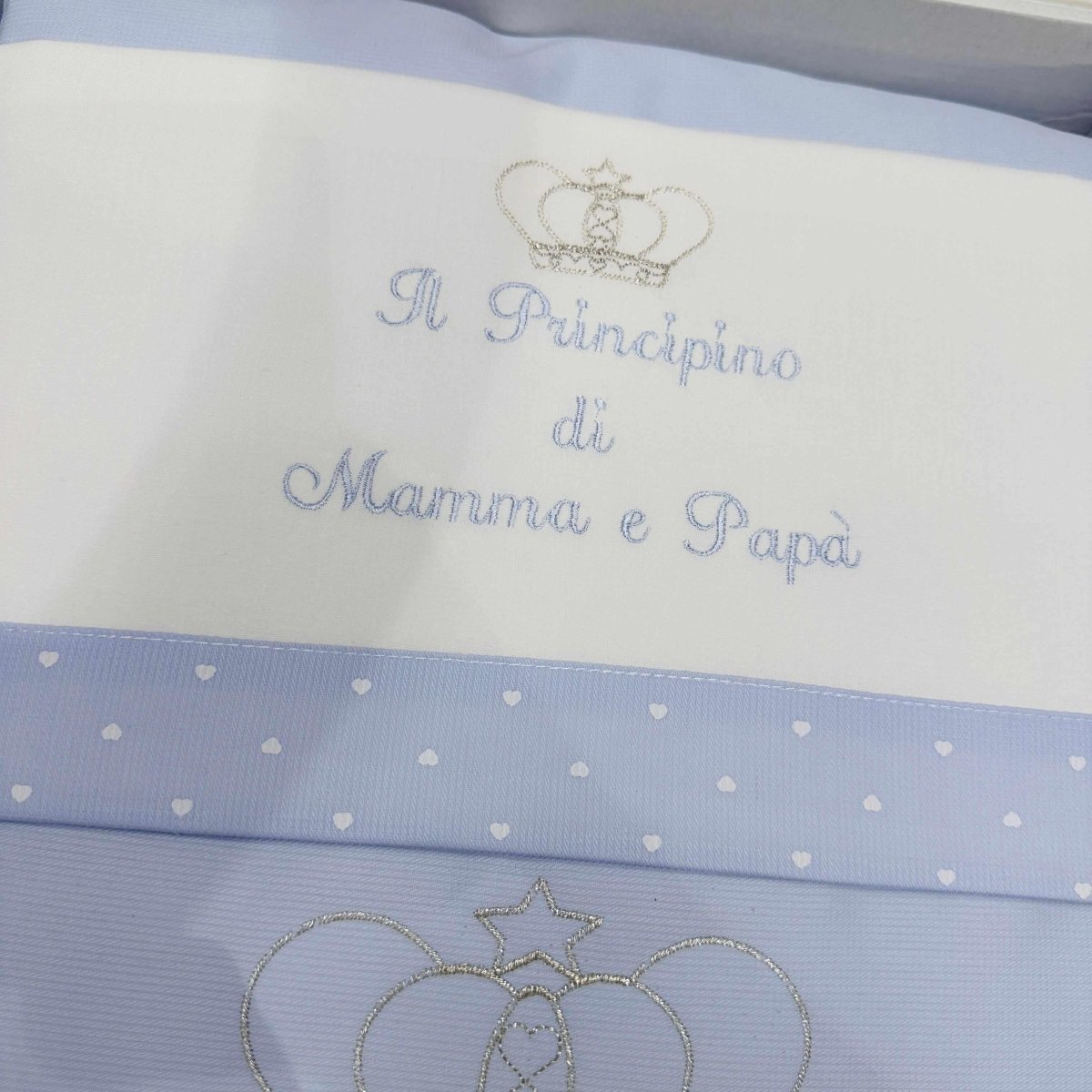 Set Completo carrozzina Principino Celeste - Piccole Canaglie - PC21913